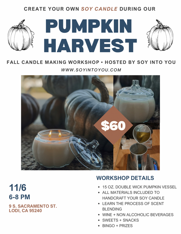 PUMPKIN HARVEST WORKSHOP | SIP + POUR 11/6